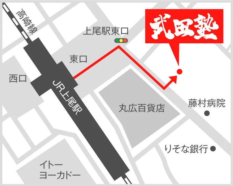 武田塾上尾校の地図