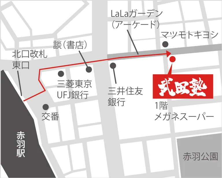 武田塾赤羽校の地図