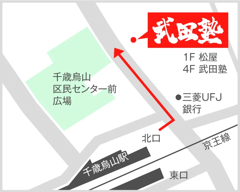 武田塾千歳烏山校の地図