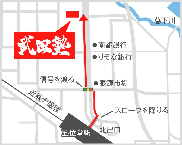 武田塾五位堂校の地図