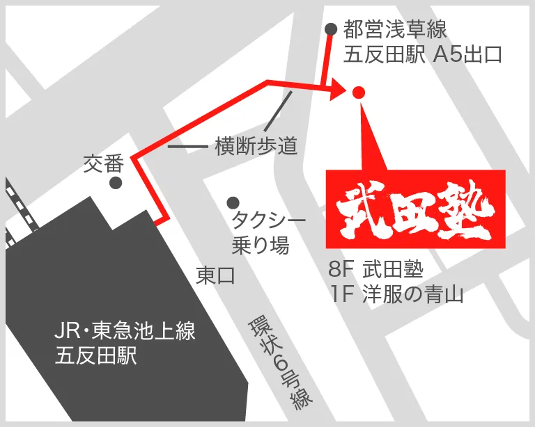 武田塾五反田校の地図