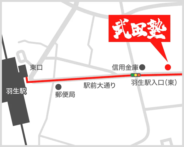 武田塾羽生校の地図