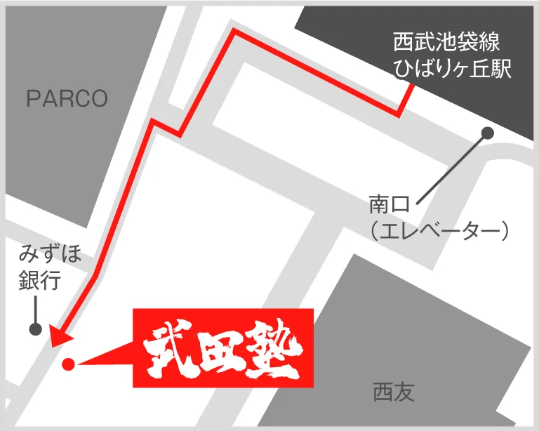 武田塾ひばりヶ丘校の地図