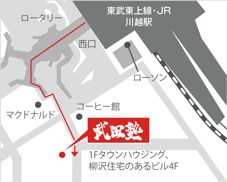武田塾川越校の地図