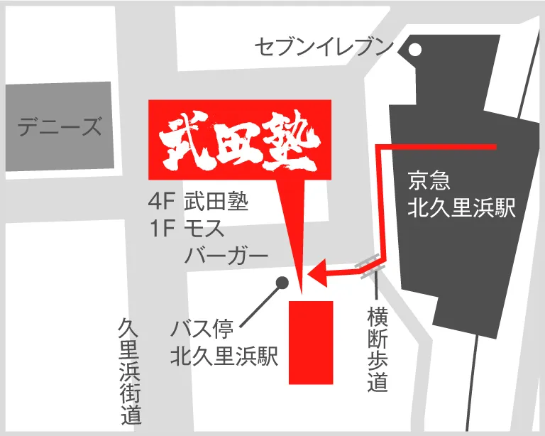 武田塾北久里浜校の地図
