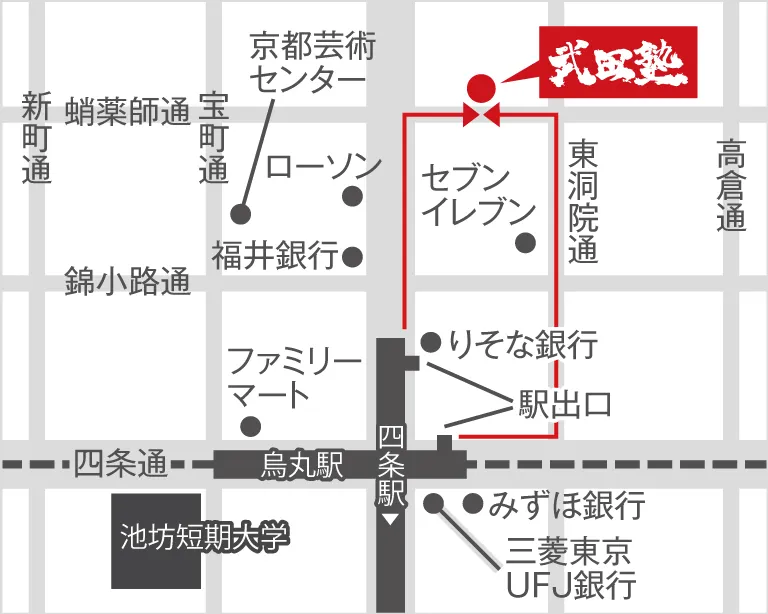武田塾京都校の地図