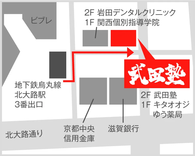 武田塾京都北大路校の地図