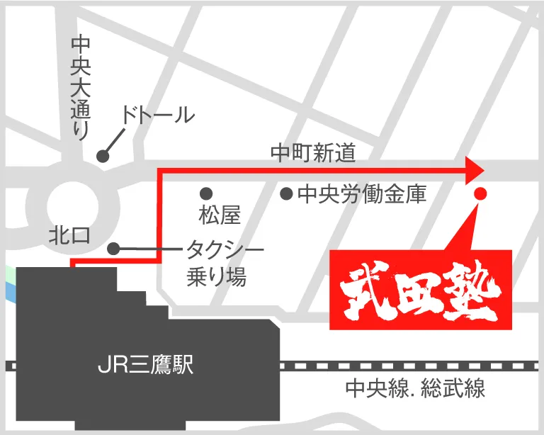 武田塾三鷹校の地図