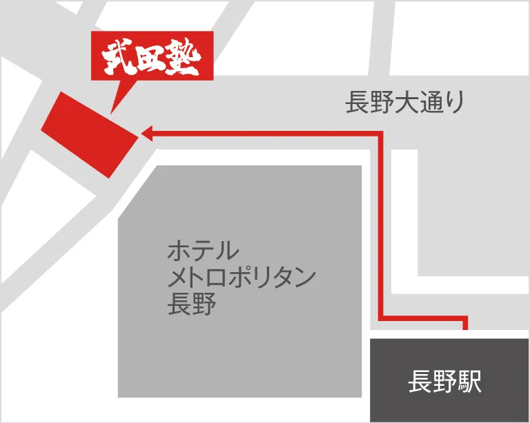 武田塾長野駅前校の地図