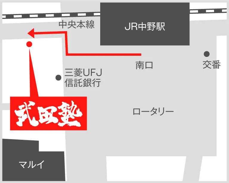 武田塾中野校の地図