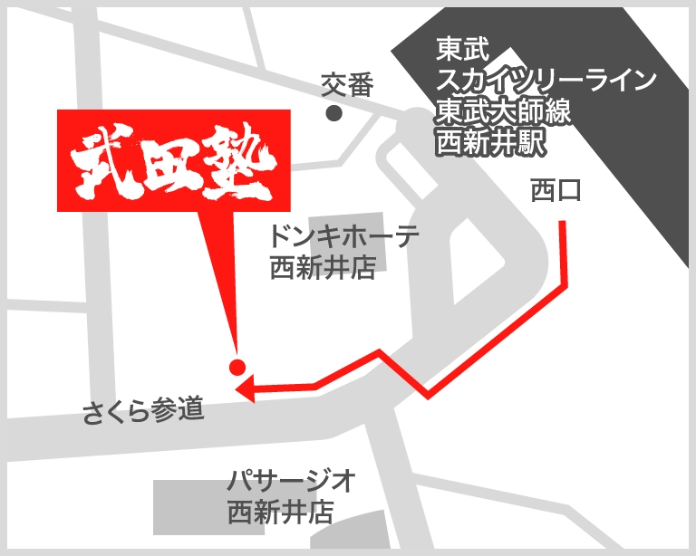 武田塾西新井校の地図