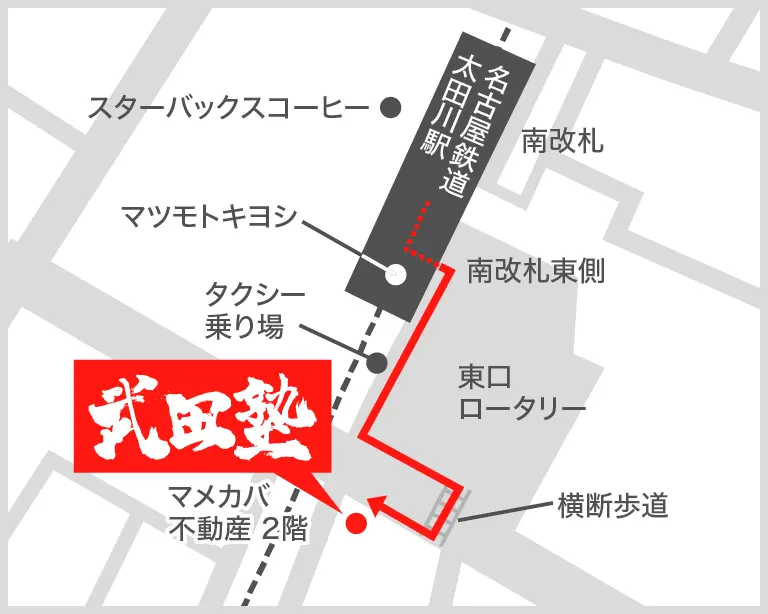 武田塾太田川校の地図
