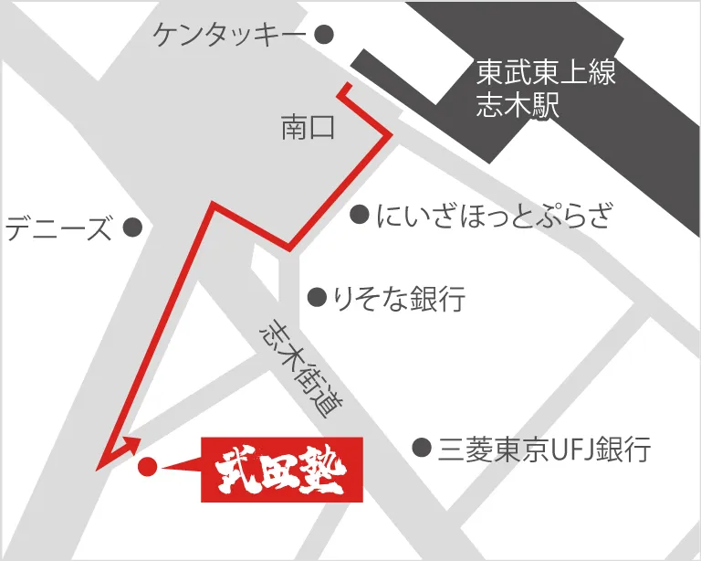 武田塾志木校の地図