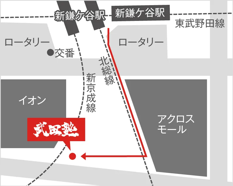 武田塾新鎌ヶ谷校の地図