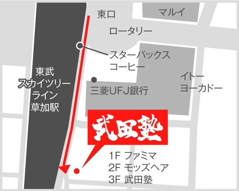 武田塾草加校の地図
