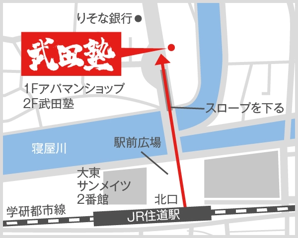 武田塾住道校の地図