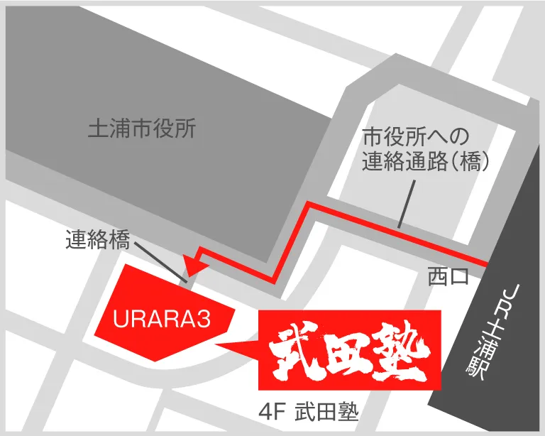 武田塾土浦校の地図