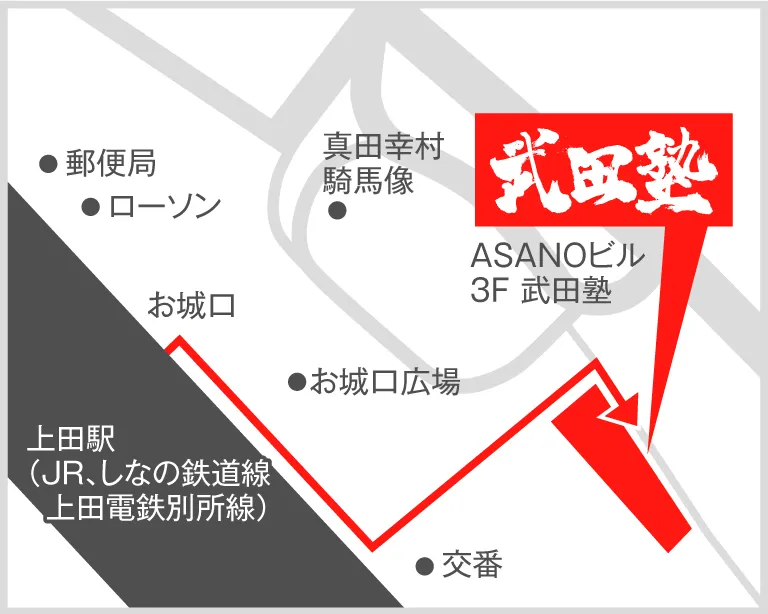 武田塾上田校の地図