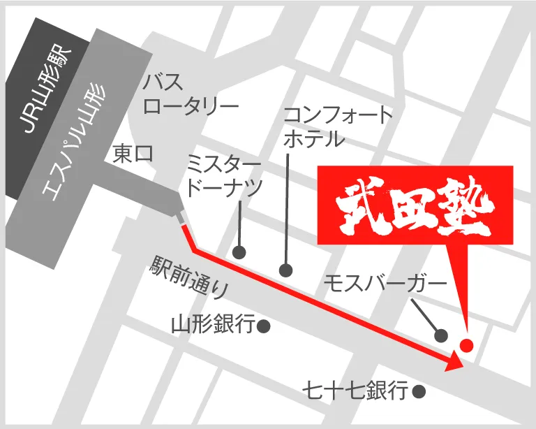 武田塾山形校の地図