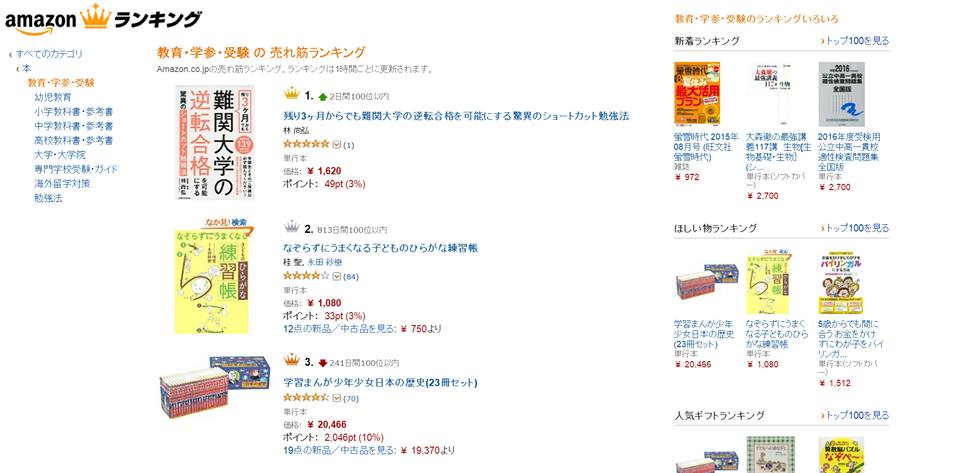 武田塾塾長の林 尚弘の新刊が書籍Amazon１位獲得 !!