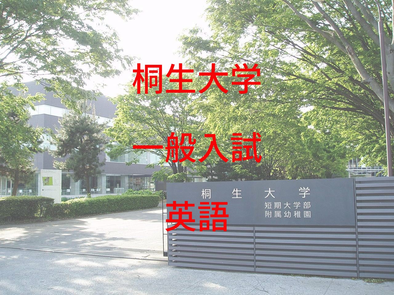 桐生大学一般入試英語