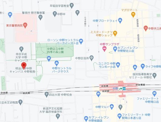 明治大学nakano中野キャンパス地図