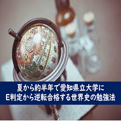 夏から半年で愛知県立大学にE判定から逆転合格する世界史の勉強法