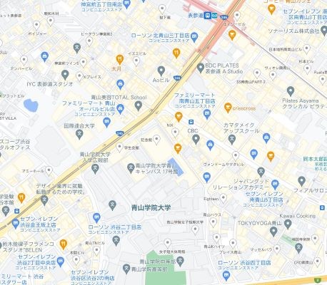 青山学院青山キャンパス　地図