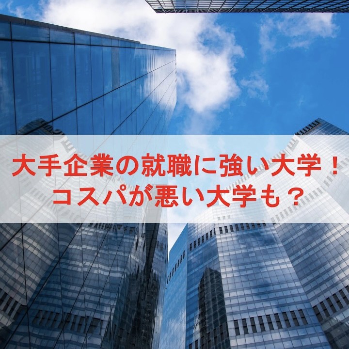 大手企業の就職に強い大学！コスパが悪い大学も？|武田塾淵野辺校|