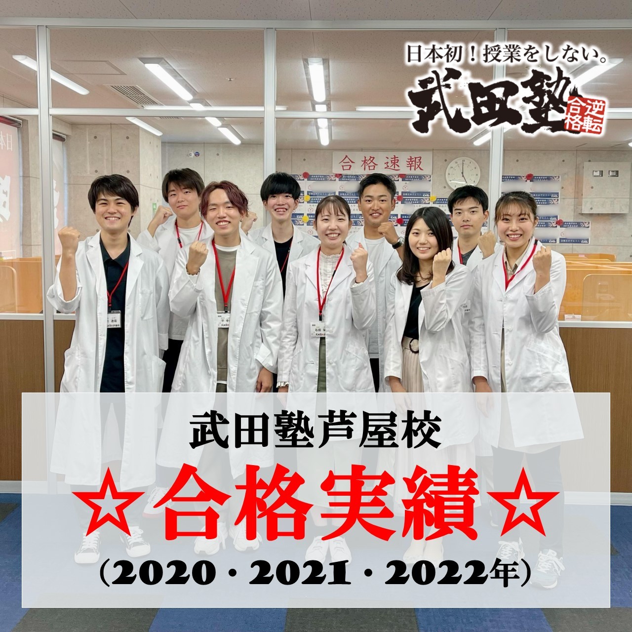 武田塾芦屋校の合格実績紹介（2022・2021・2020年）