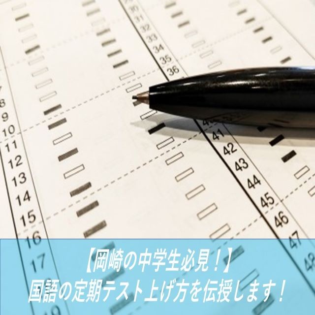 【岡崎の中学生必見！】国語の定期テスト上げ方を伝授します！