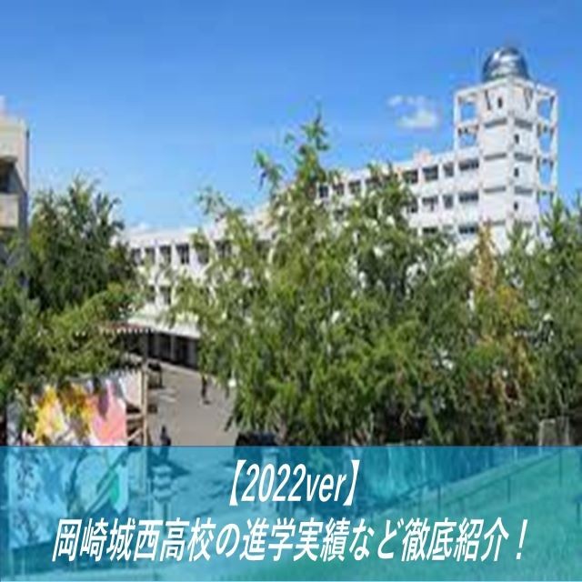 【2022ver】岡崎城西高校の進学実績など徹底紹介！