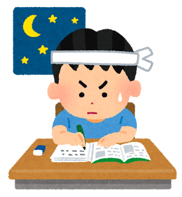 勉強＿男の子＿夜