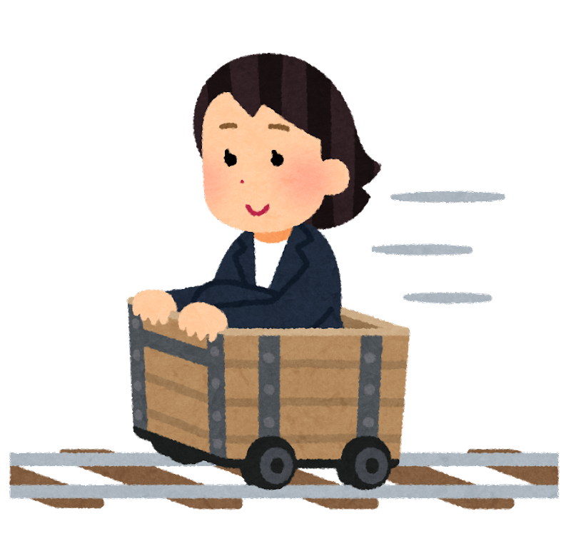 torokko_trolley_rail_businesswoman