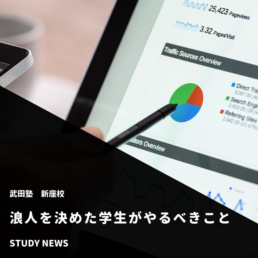 浪人を決めた学生がやるべきこと 武田塾新座校 新座市の塾 予備校