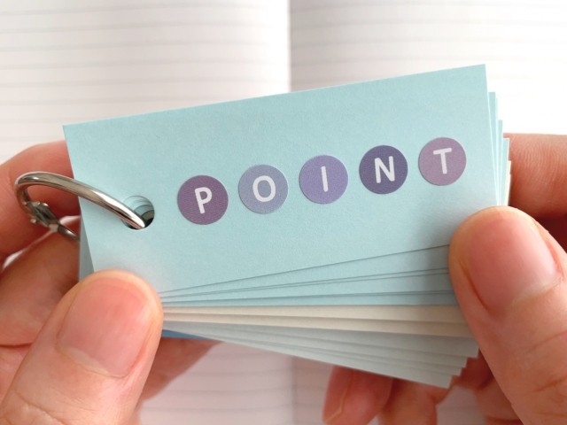 POINTと書いてある単語カードの画像