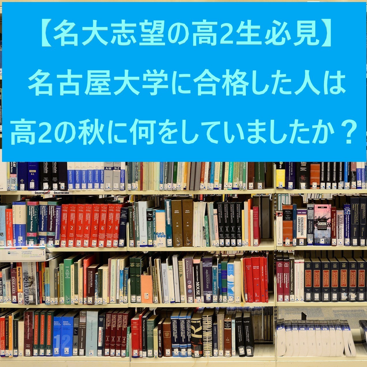 【名大志望の高2生必見】名古屋大学に合格した人は高2の秋に何をしていましたか？