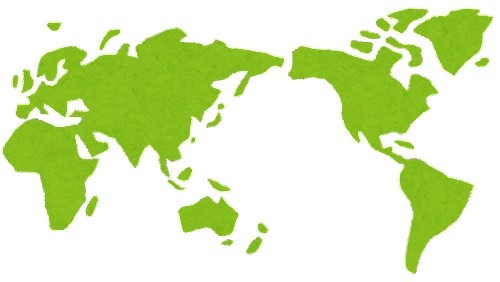 世界地図のイラスト