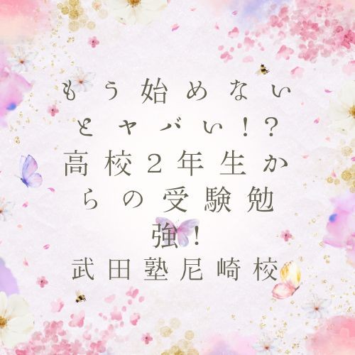 もう始めないとヤバい！？高校2年生からの受験勉強！武田塾尼崎校