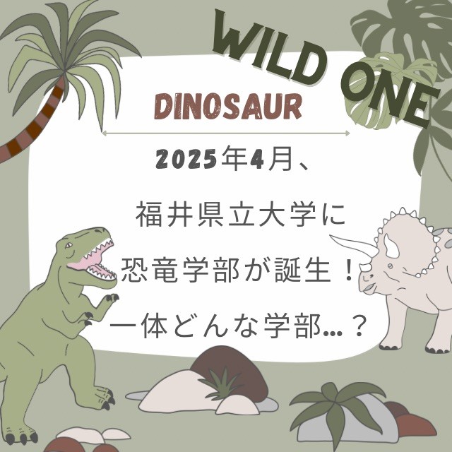 2025年4月、福井県立大学に恐竜学部が誕生！一体どんな学部なの…？