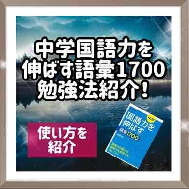 中学国語力を伸ばす語彙1700の勉強の勉強法を紹介！