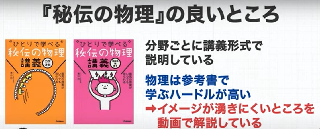 秘伝の物理　勉強法　参考書