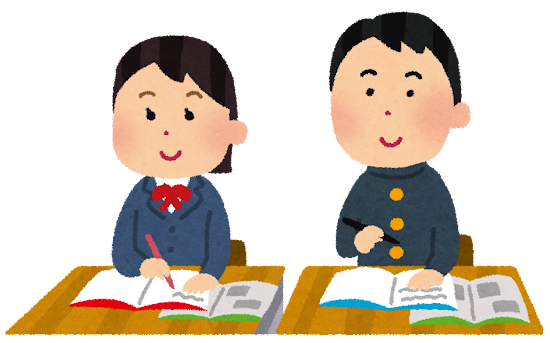 授業中の学生のイラスト