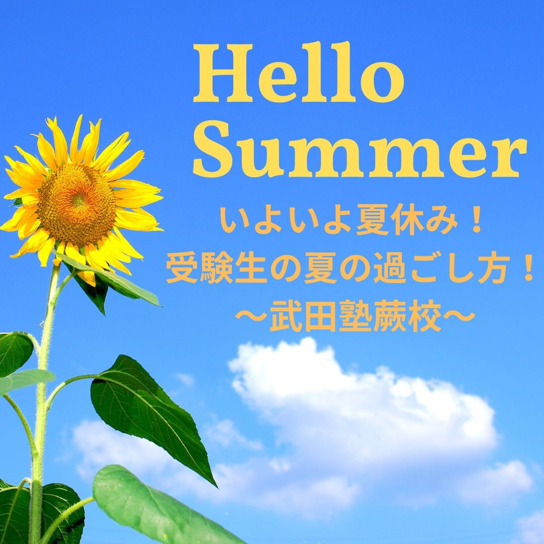 [蕨・川口の受験生注目！]いよいよ夏休み！受験生の夏の過ごし方！