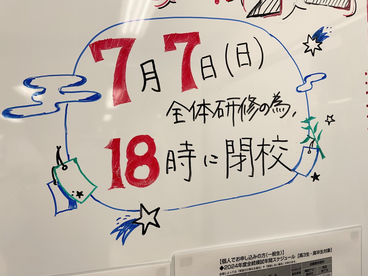 7月7日は18時に閉まります