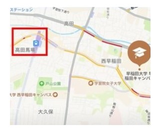 高田馬場　路線　アクセスマップ