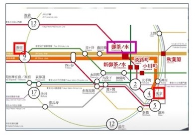 明治大学　駿河台キャンパス　アクセスマップ