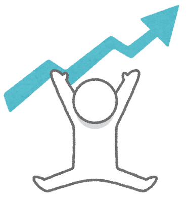 成績アップ　学力アップ　右肩上がり