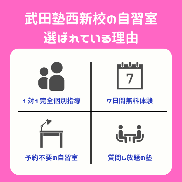 【自習室】西新周辺で武田塾西新校が選ばれている理由