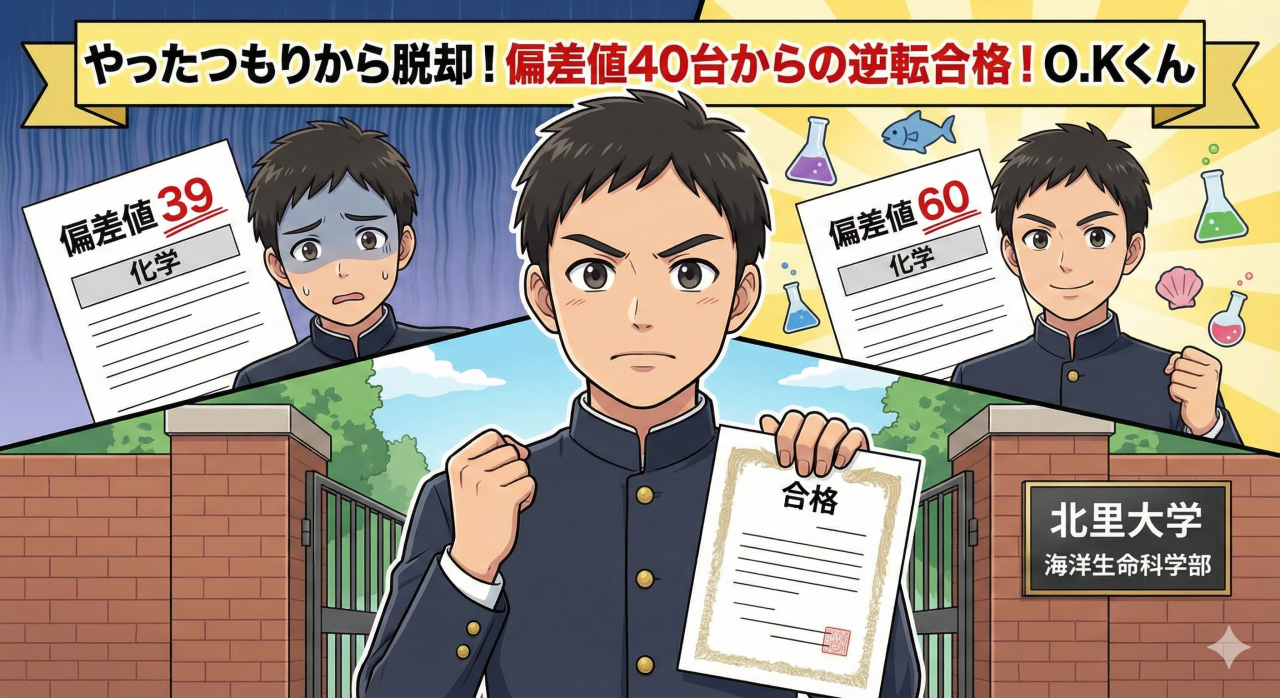 【北里大合格】夏に化学偏差値40切り！復習徹底で掴んだ逆転劇